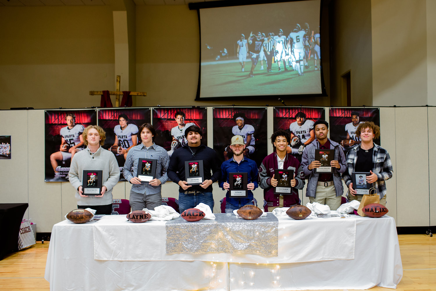 White County High School football senior players are recognized at the recent banquet.